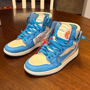 REPLICAS - Off White X Jordan 1 Retro High OG black “UNC” - size 7.5 mens